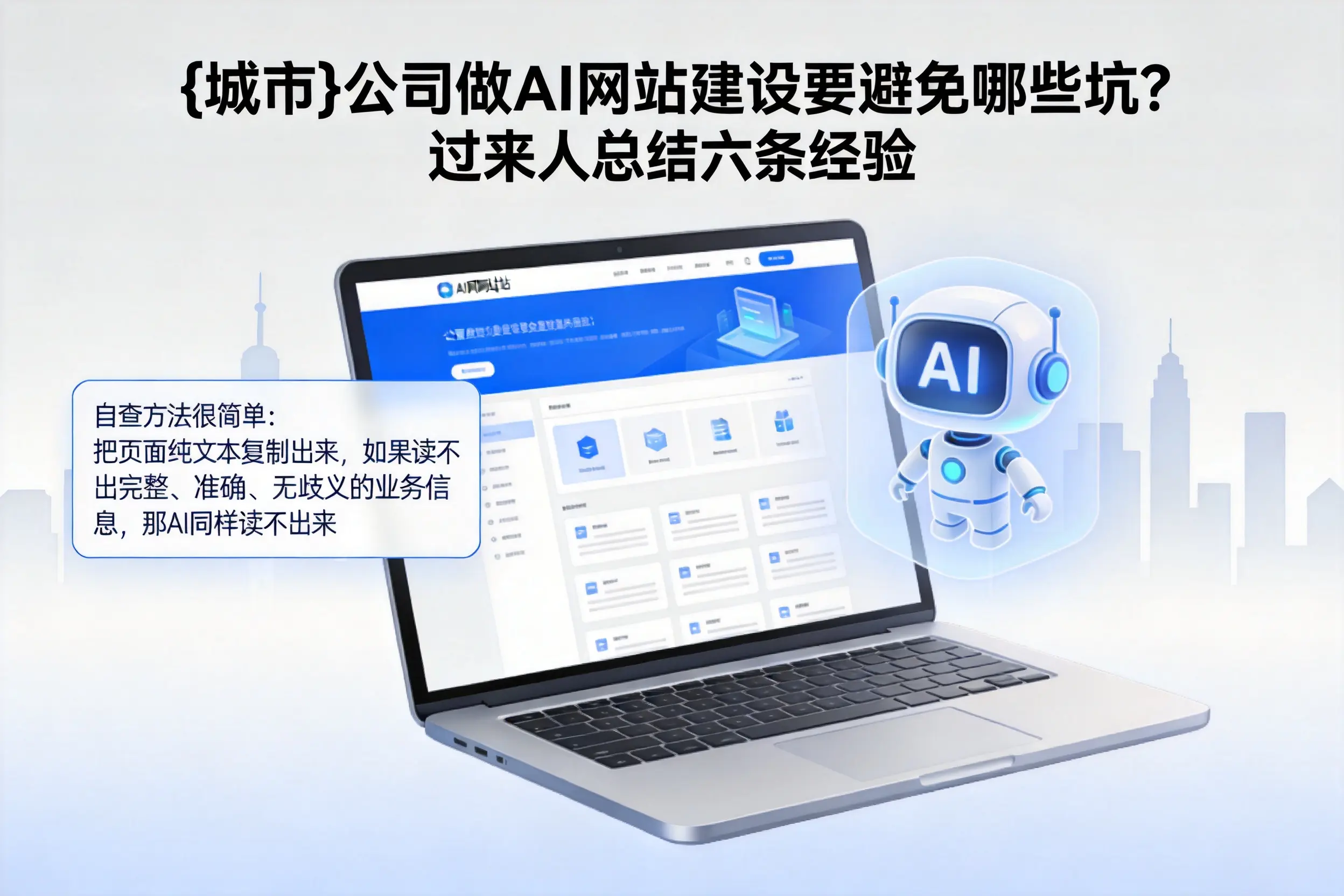 锦州公司做AI网站建设要避免哪些坑？过来人总结六条经验