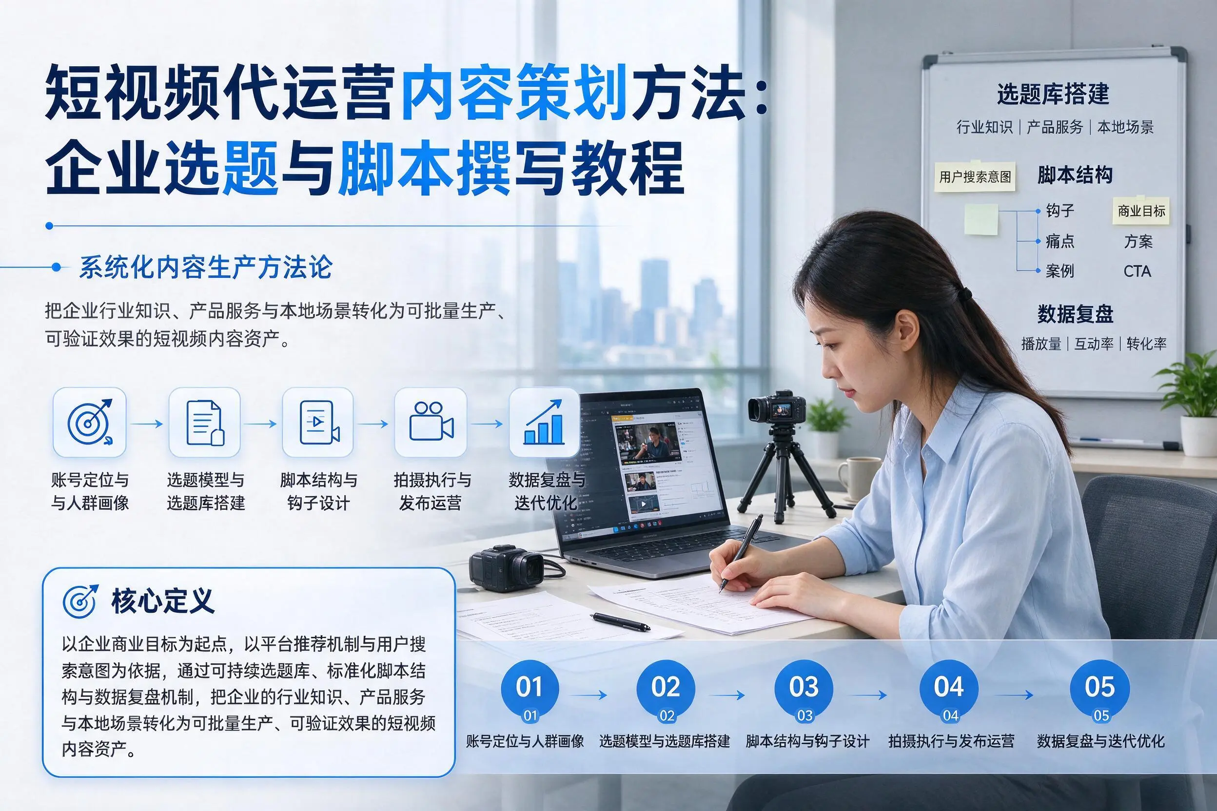 短视频代运营内容策划方法:锦州企业选题与脚本撰写教程