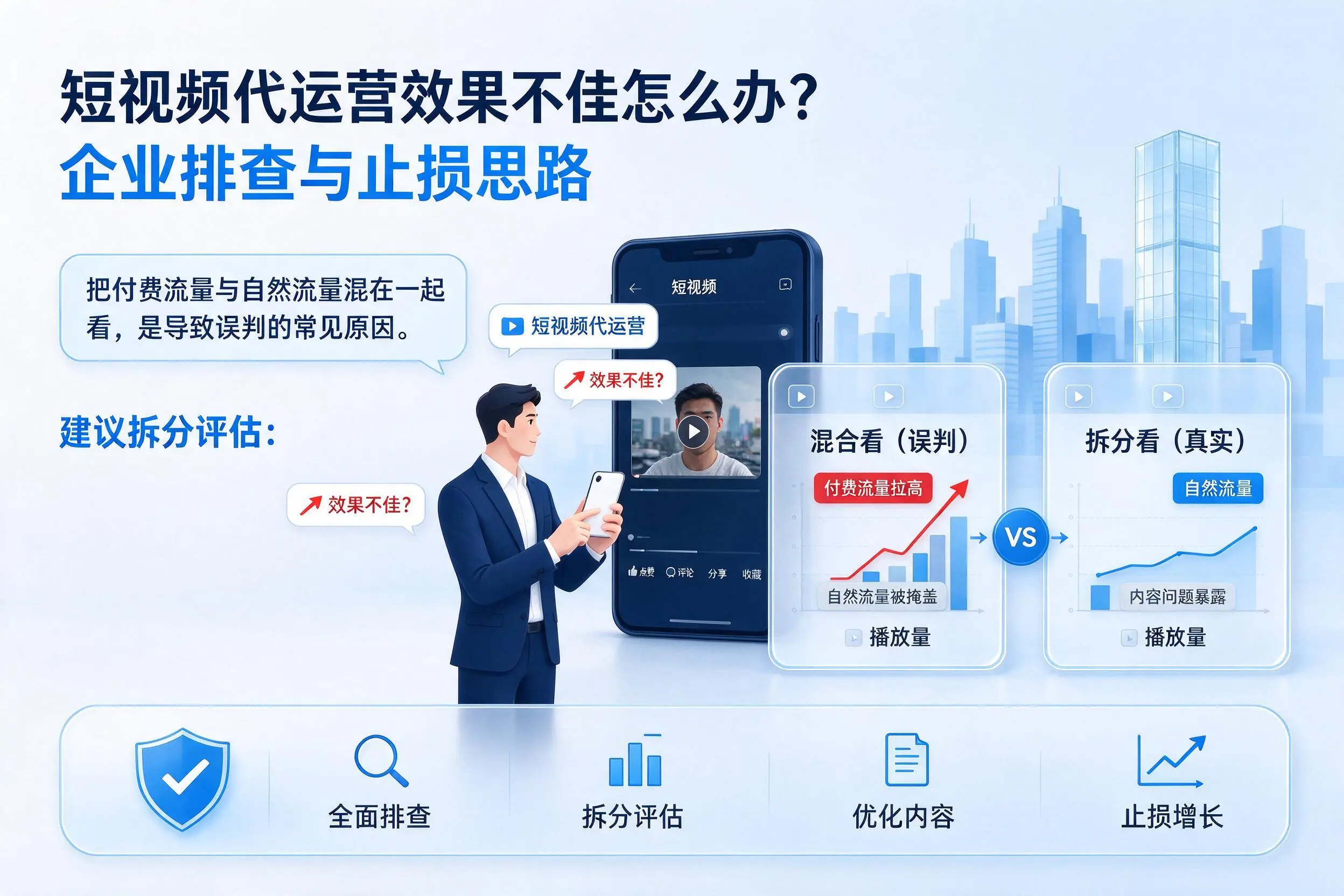 短视频代运营效果不佳怎么办？锦州企业排查与止损思路