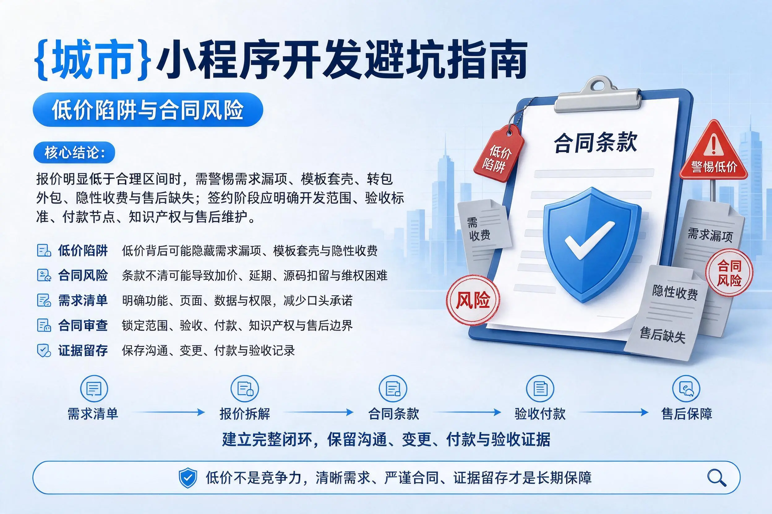 锦州小程序开发避坑指南:低价陷阱与合同风险