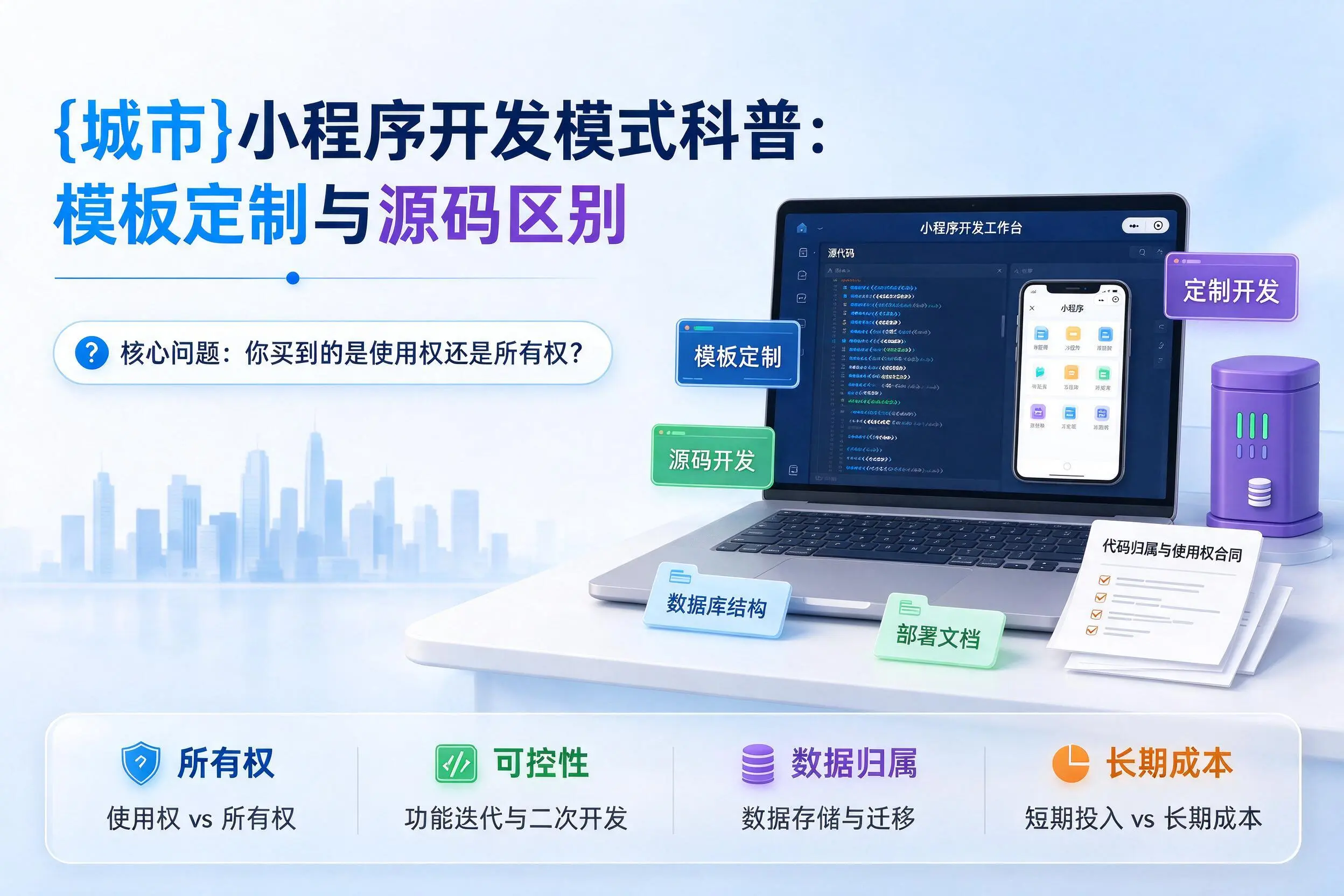 锦州小程序开发模式科普：模板定制与源码区别