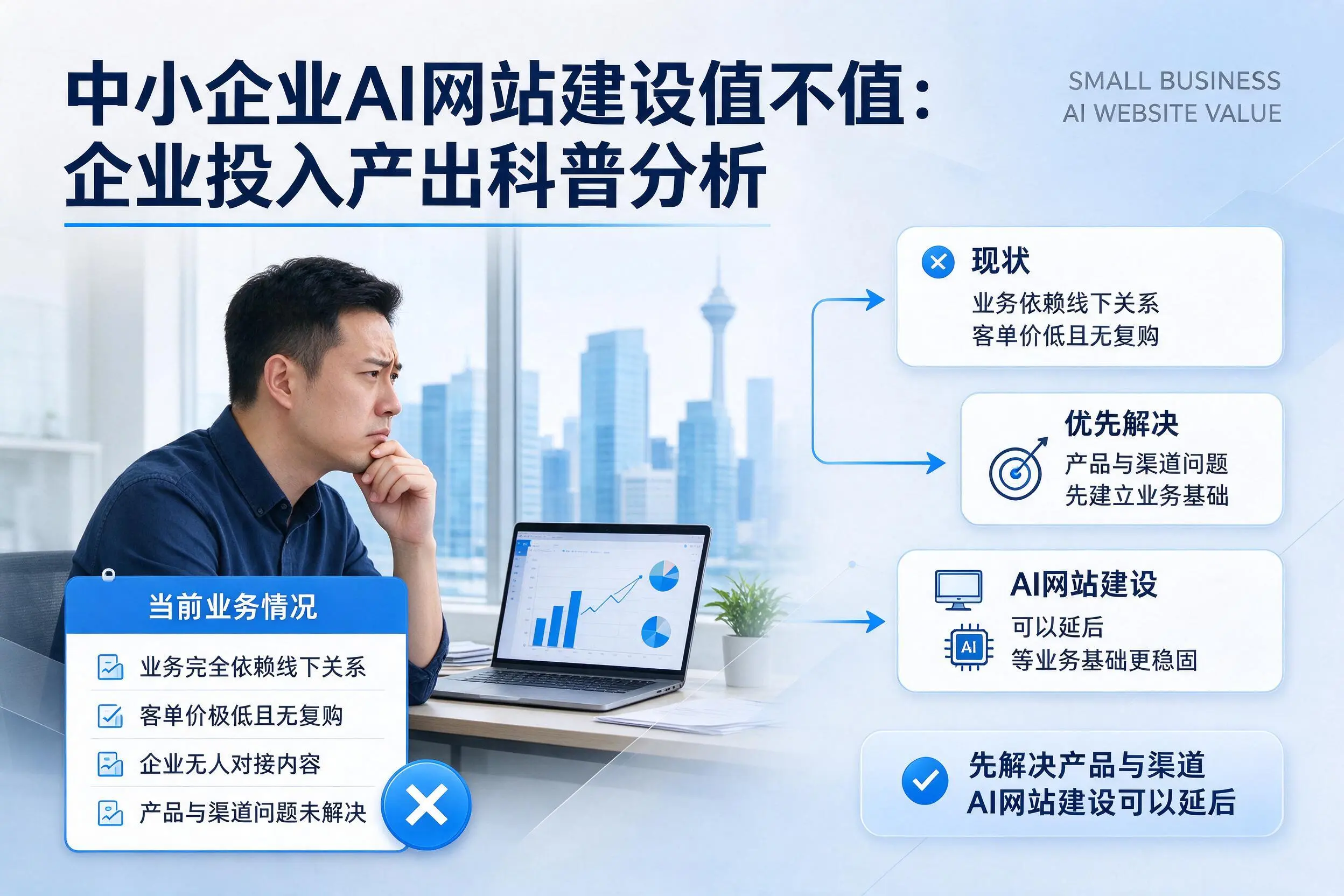 中小企业AI网站建设值不值：锦州企业投入产出科普分析
