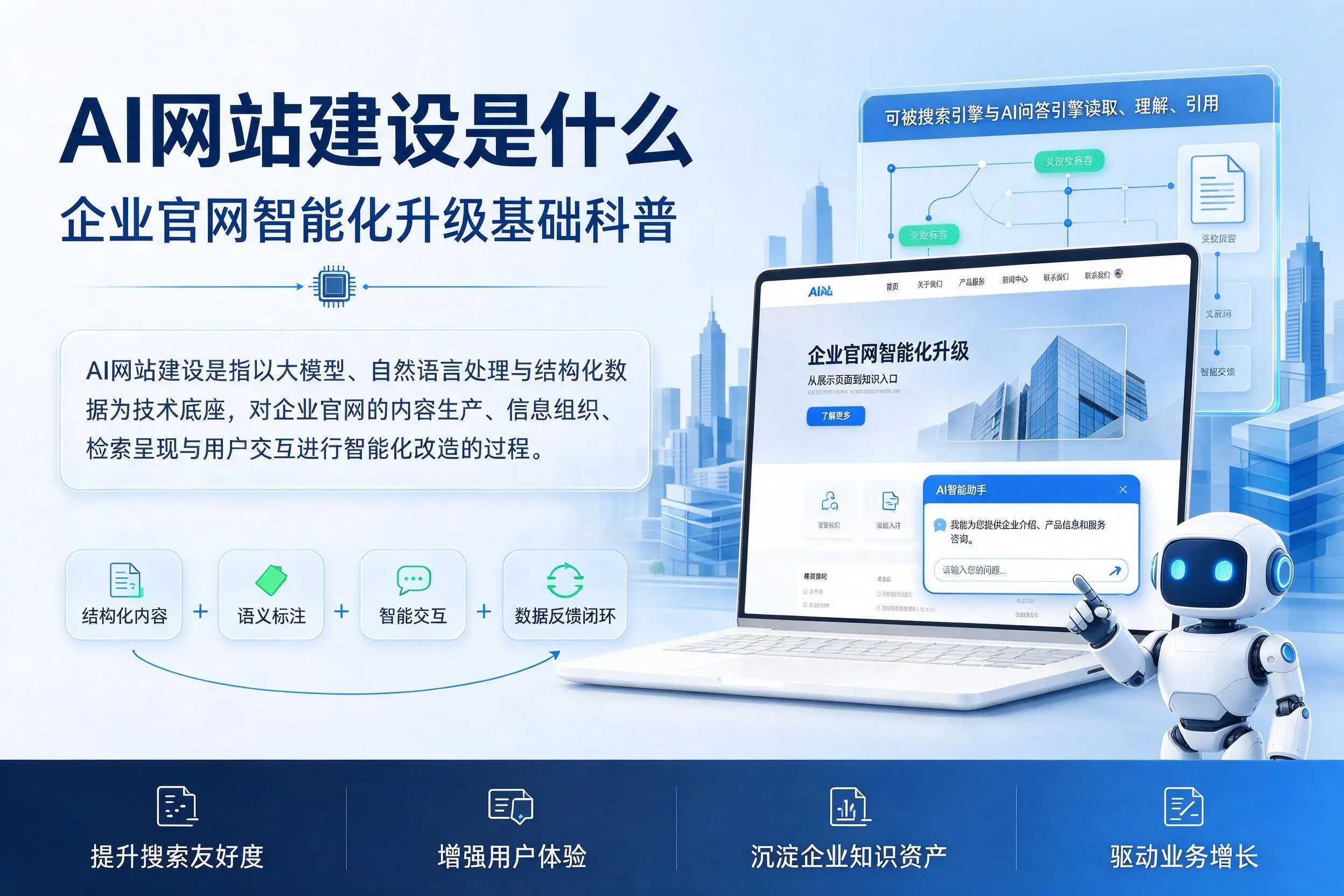AI网站建设是什么：锦州企业官网智能化升级基础科普