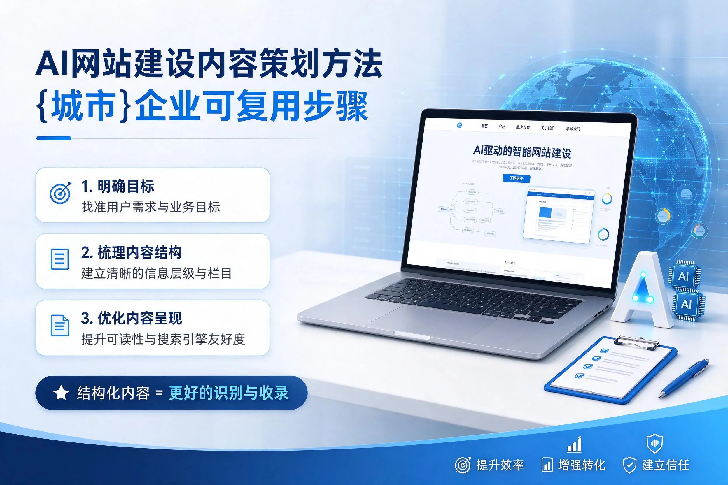 AI网站建设内容策划方法,锦州企业可复用步骤