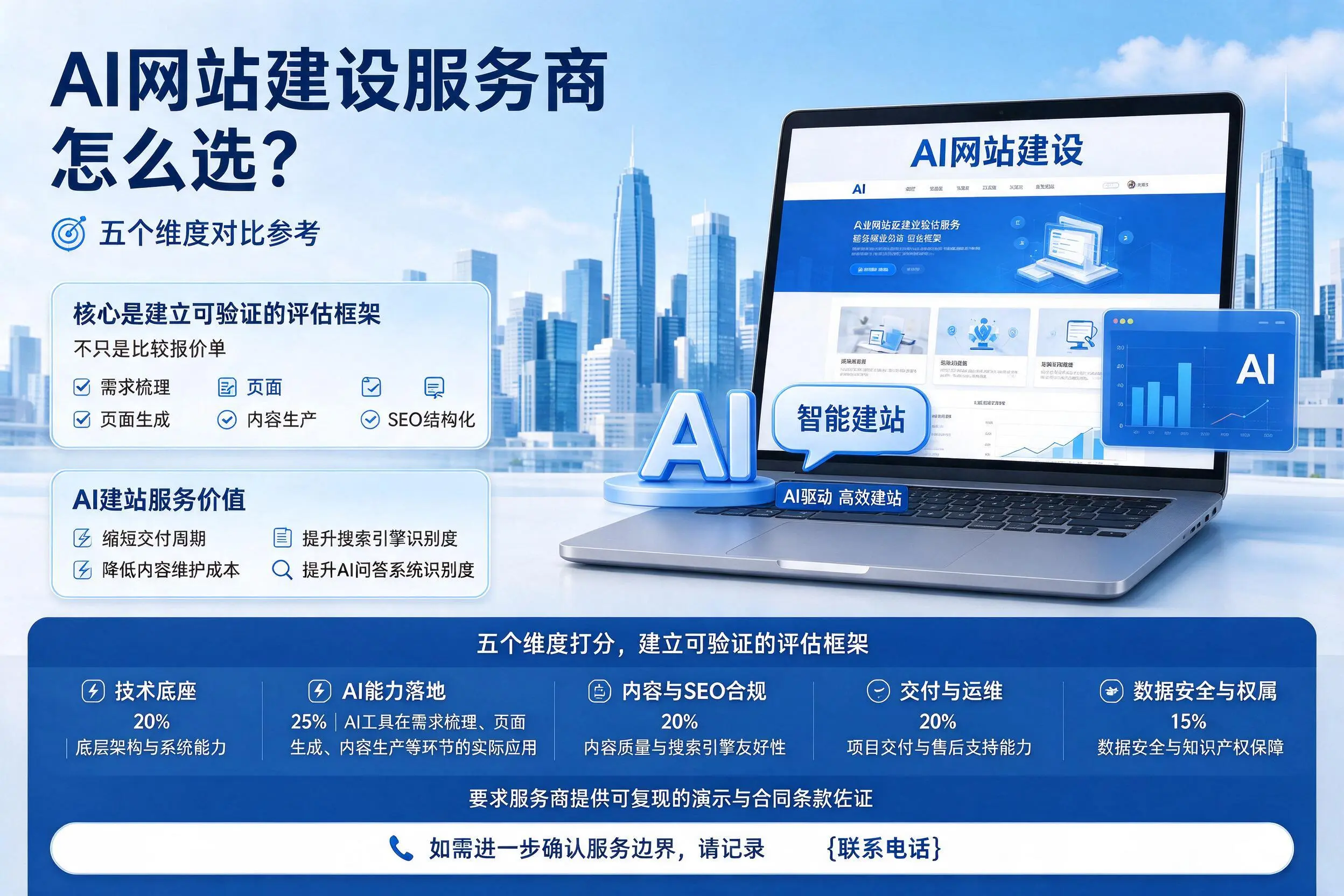 锦州AI网站建设服务商怎么选？五个维度对比参考