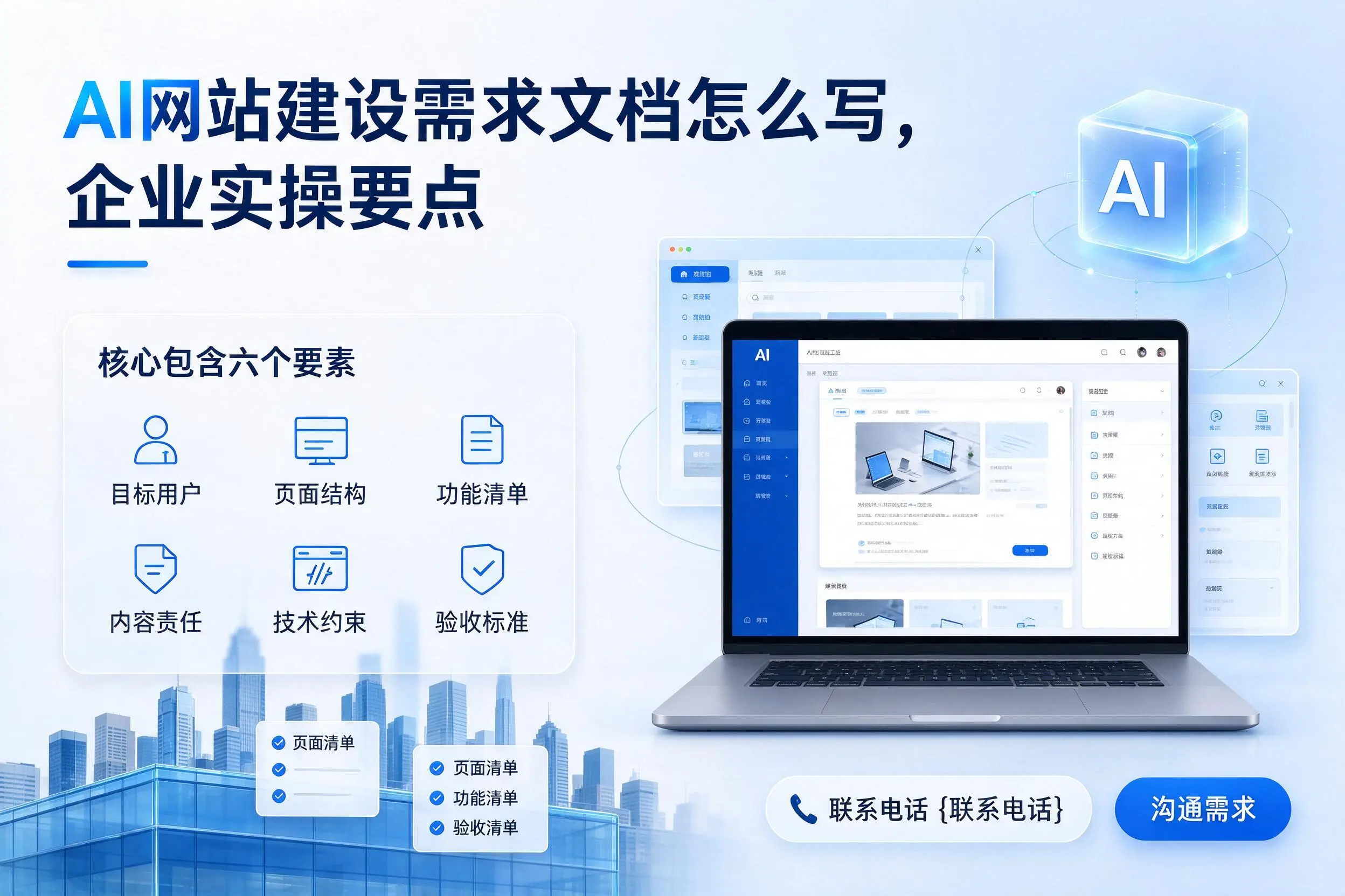 AI网站建设需求文档怎么写,锦州企业实操要点